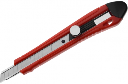 Lemmet 9mm afbreekmes rood